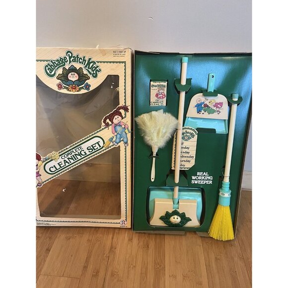 VINTAGE 1984 Original Appalachian Artworks - Cabbage Patch Kids Cleaning Set NEW - Picture 2 of 11